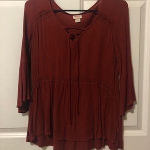Burgundy Blouse